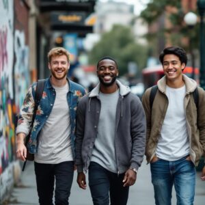Image of gay throuple in Manhattan attending gay throuple therapy NYC.